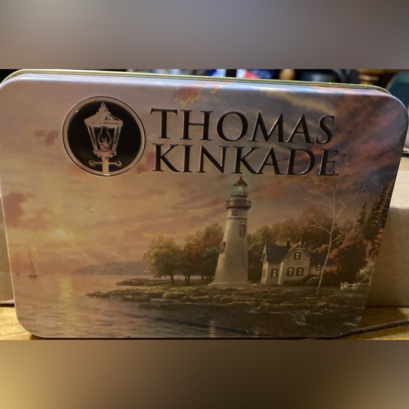 NWT Thomas Kinkade 2 Decks Of Playing Cards In A Decorative Keepsake Tin - Picture 5 of 9